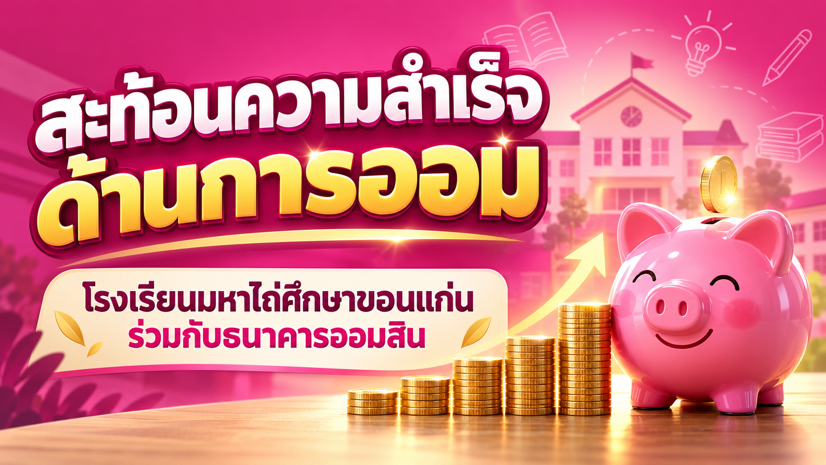 สะท้อนความสำเร็จด้านการออม | โรงเรียนมหาไถ่ศึกษาขอนแก่น ร่วมกับธนาคารออมสิน